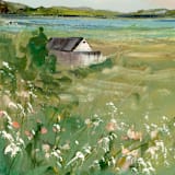 "Lake Cottage" - Original Painting in multicolor by Lindsay Megahed