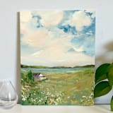"Lake Cottage" - Original Painting in multicolor by Lindsay Megahed