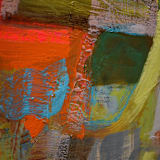 "Bridge to a New Season" - Original Painting in blue by Carol Barber