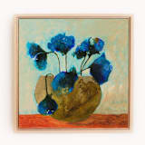 "Azure for You" - Original Painting in multicolorassorted-colors by CONNIE COLLUM