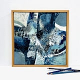 "Waves I" - Original Painting in blue by Kristi Visser