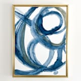 "Summer Cell 1" - Original Painting in blue by Mary Gaspar