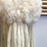 "Snow Cloud 3 Wall Hanging" - Original Painting in white by Anya Dinovich