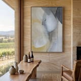 "Back in Motion" - Original Painting in gray by Karine Tonial Grimm