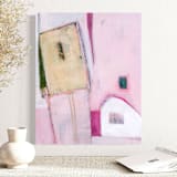 "Next Door" - Original Painting in pink by Karyn Denten