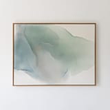 "Shifting Within The Light" - Original Painting in green by Rebecca King