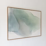 "Shifting Within The Light" - Original Painting in green by Rebecca King