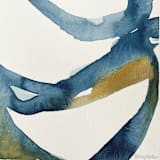 "Sun Dune River 2" - Original Painting in blue by Mary Gaspar