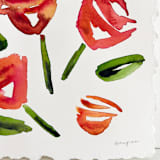 "Orange Roses" - Original Painting in orange by Mary Gaspar
