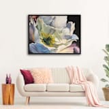 "Opalescence Petal" - Original Painting in white by Mandy Trimble Leonard