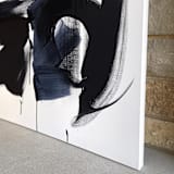 "scotch + ribbon" - Original Painting in black by bari wieselman schulman