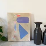 "Sailing on Little Lagoon" - Original Painting in blue by Nicole Simms