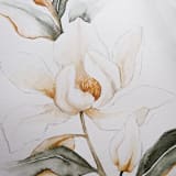 "Magnolia Grandiflora 01 original watercolor painting" - Original Painting in green by Angele Kamp