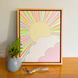 "Every Storm Runs Out of Rain III" - Original Painting in multicolor by Renée Stramel