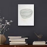 "oh the feeling" - Original Painting in gray by tina johnson