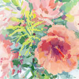 "Pastel Peach Bouquet" - Original Painting in orange by sue prue