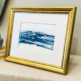 "Get lost in the details of where you are..." - Original Painting in blue by Golden Lines and Silver Linings