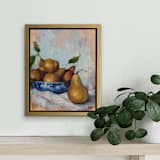 "Bowl of Pears " - Original Painting in blue by Wendy Keller
