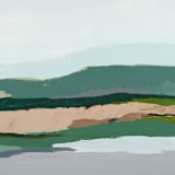 "March Seascape" - Original Painting in green by Caryn Owen