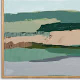 "March Seascape" - Original Painting in green by Caryn Owen