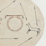 "Horse and Arrow Hieroglyphs Original Pastel" - Original Painting in multicolorassorted-colors by Dana Williamowsky