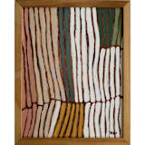 "Rows No. 2" - Original Painting in green by Wendy Keller