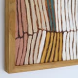 "Rows No. 2" - Original Painting in green by Wendy Keller