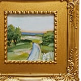 "Spring Road" - Original Painting in green by AlisonJerry
