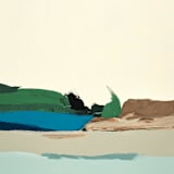 "Spring Seascape Series" - Original Painting in multicolorassorted-colors by Caryn Owen
