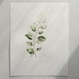 "Eucalyptus branch" - Original Painting in green by Angele Kamp