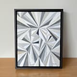"White + Charcoal" - Original Painting in gray by Renée Stramel