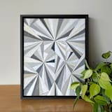 "White + Charcoal" - Original Painting in gray by Renée Stramel