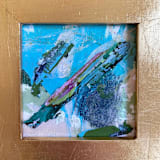 "Against The Current" - Original Painting in blue by Jessalin Beutler