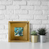 "Against The Current" - Original Painting in blue by Jessalin Beutler