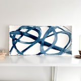 "Indigo Cell Landscape 4" - Original Painting in blue by Mary Gaspar