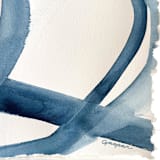 "Indigo Cell Landscape 4" - Original Painting in blue by Mary Gaspar