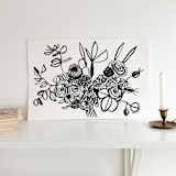 "Tennessee Bouquet" - Original Painting in black by Mary Gaspar