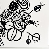 "Tennessee Bouquet" - Original Painting in black by Mary Gaspar