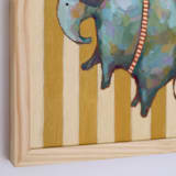 "Elephant" - Original Painting in yellow by Wendy Keller
