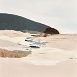 "Muted Seascape Sandstone" - Original Painting in beige by Caryn Owen