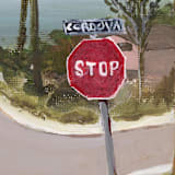 "ocean view" - Original Painting in multicolorassorted-colors by Lindsay Megahed