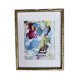 ""Hill Country Colors No. 2" - 12 x15 - Framed Original Painting" - Original Painting in multicolor by Sarah Mankin