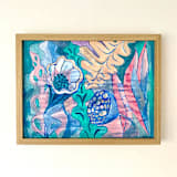 "Garden delight 2" - Original Painting in green by Nina Leth