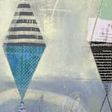 "Happy Go Lucky 2" - Original Painting in blue by christy dehoog johnson