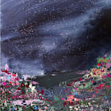 "Learning the Map of the Stars Wildflower Painting" - Original Painting in multicolor by Jocelyn Elizabeth