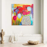 "Blossom And Be Beautiful" - Original Painting in multicolorassorted-colors by CONNIE COLLUM