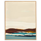 "Burgundy Seascape Diptych - Two Paintings" - Original Painting in multicolorassorted-colors by Caryn Owen