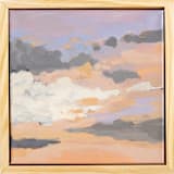 "Orange Sunset" - Original Painting in orange by Shina Choi