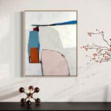 "Quiet Company" - Original Painting in gray by Karyn Denten