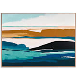 "Mustard Seascape" - Original Painting in multicolor by Caryn Owen